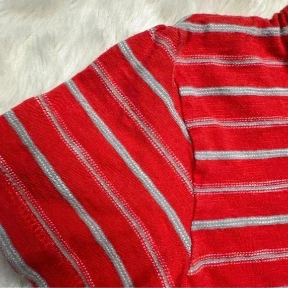 Lucky Brand T-Shirt Red & Grey Striped Size  6 - Picture 11 of 16